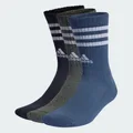 adidas 3-Stripes Cushioned Crew Socks 3 Pairs Ink / Preloved Ink / Dark Grey S - Unisex Lifestyle Socks & Leg Warmers
