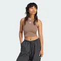 adidas Essentials Rib Tank Top Earth Strata XL - Women Lifestyle Shirts