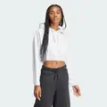 adidas The Safe Place Crop Hoodie Light Grey S-M - Women Lifestyle Hoodies