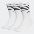 adidas Crew Golf Socks 3 Pairs White 12-15 - Men Golf Socks & Leg Warmers