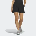 adidas Pintuck 5-Inch Pull-On Golf Shorts Black L - Women Golf Shorts