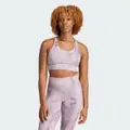 adidas Run Pocket Medium-Support AOP Bra Iteration Preloved Fig / Ash Purple L A-B - Women Training Sports Bras