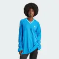 adidas Premium Originals Long Sleeve Shirt Blue Bird L - Women Lifestyle Jerseys