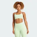adidas All Me Light Support Bra Semi Green Spark XS A-B - Women Training Sports Bras
