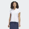 adidas Go-To HeatheRed Golf Polo Shirt White M - Women Golf Shirts