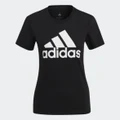 adidas Essentials Logo Tee Black / White L - Women Lifestyle Shirts