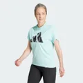 adidas Run It Brand Love Tee Semi Flash Aqua XS - Women Running Shirts
