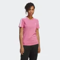 adidas Essentials Slim 3-Stripes Tee Pulse Magenta / White XL - Women Lifestyle Shirts