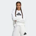 adidas Future Icons Badge of Sport Hoodie White XL - Women Lifestyle Hoodies
