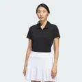 adidas Ultimate365 Solid Short Sleeve Polo Shirt Black L - Women Golf Shirts