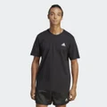 adidas Essentials Single Jersey EmbroideRed Small Logo Tee Black L - Men Lifestyle Shirts