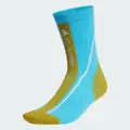 adidas adidas by Stella McCartney Crew Socks Bright Cyan / Pulse Olive / White M - Women Training Socks & Leg Warmers