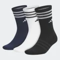 adidas Crew Golf Socks 3 Pairs Multicolor 7-8.5 - Men Golf Socks & Leg Warmers