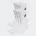 adidas Cushioned Sportswear Crew Socks 6 Pairs White / Black L - Unisex Lifestyle Socks & Leg Warmers