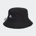adidas Classic Cotton Bucket Hat Black / White OSFM - Unisex Lifestyle Headwear