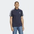 adidas Essentials Piqué EmbroideRed Small Logo 3-Stripes Polo Shirt Ink / White 2XL - Men Lifestyle Shirts