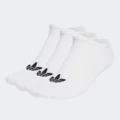 adidas Trefoil Liner Socks 6 Pairs White L - Unisex Lifestyle Socks & Leg Warmers