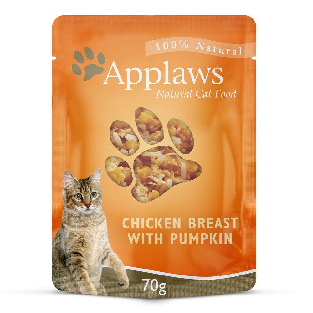 Applaws Natural Cat Food Chicken Breast With Pumpkin Pouch 70g 16 Pack