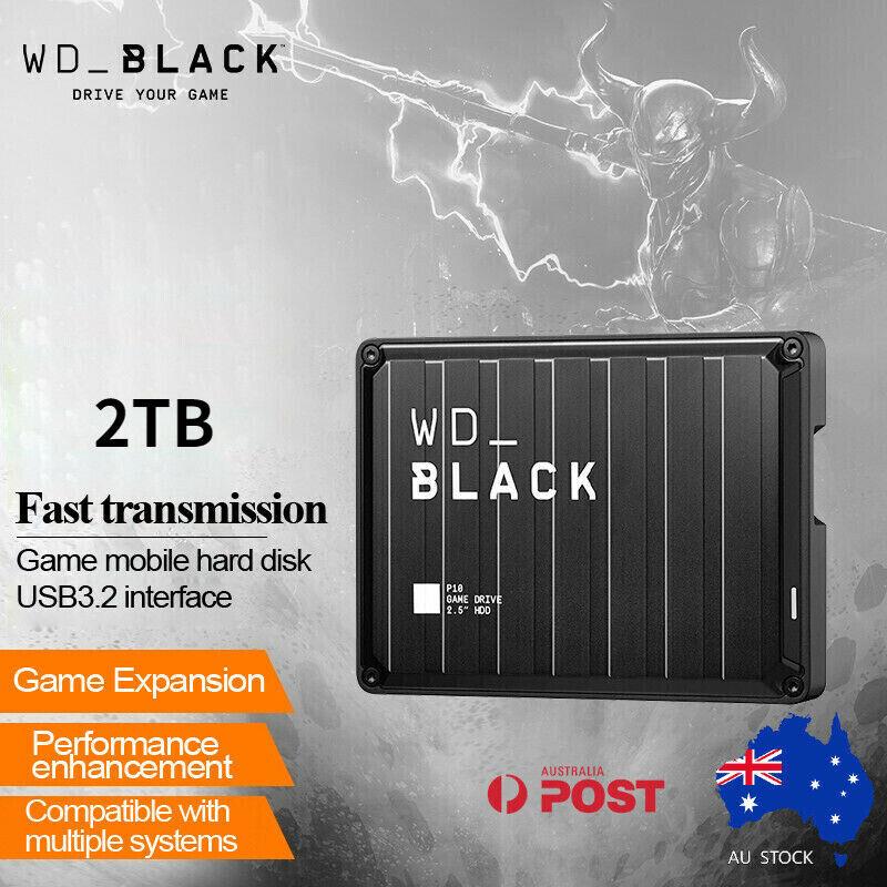 Wd Black P10 2tb Portable External Hard Drive Hdd Playstation Xbox Pc