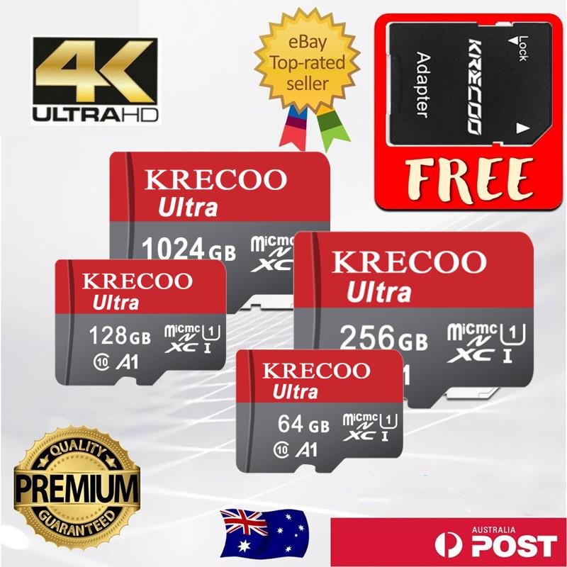 Micro Sd Card Krecoo 4gb 64gb 128gb 256gb 1tb Ultra A1 Class10 Memory Card Lot