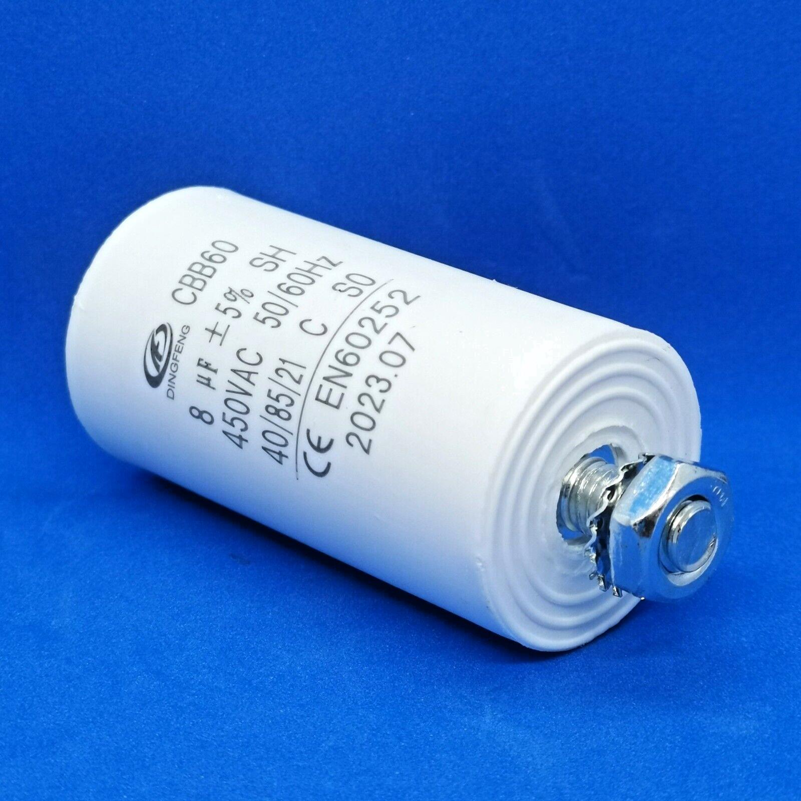 Simpson Westinghouse Electrolux Dryer Run Capacitor 8uf 2pins 0588400004 0226