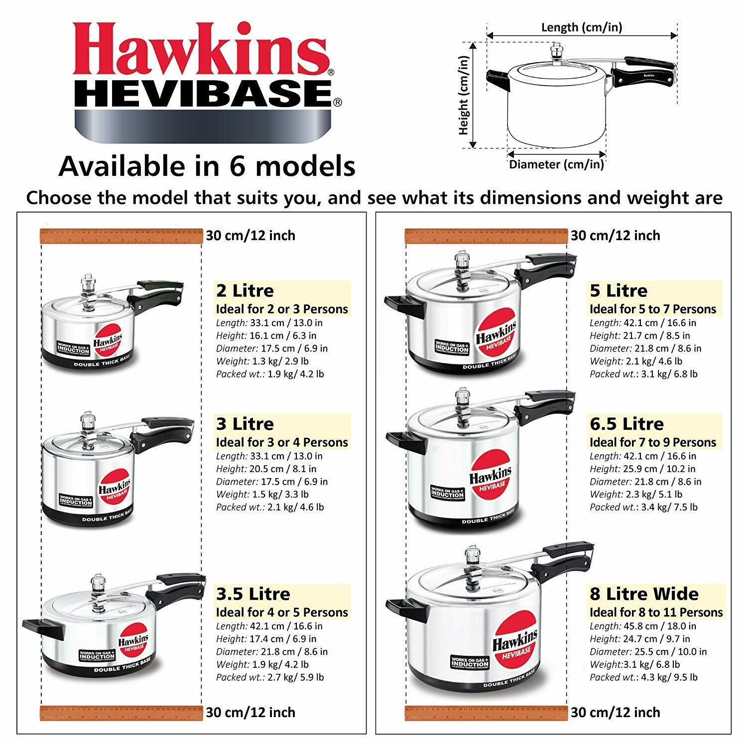 Hawkins Hevibase Aluminum Pressure Cooker Induction Base Kitchen Cookware