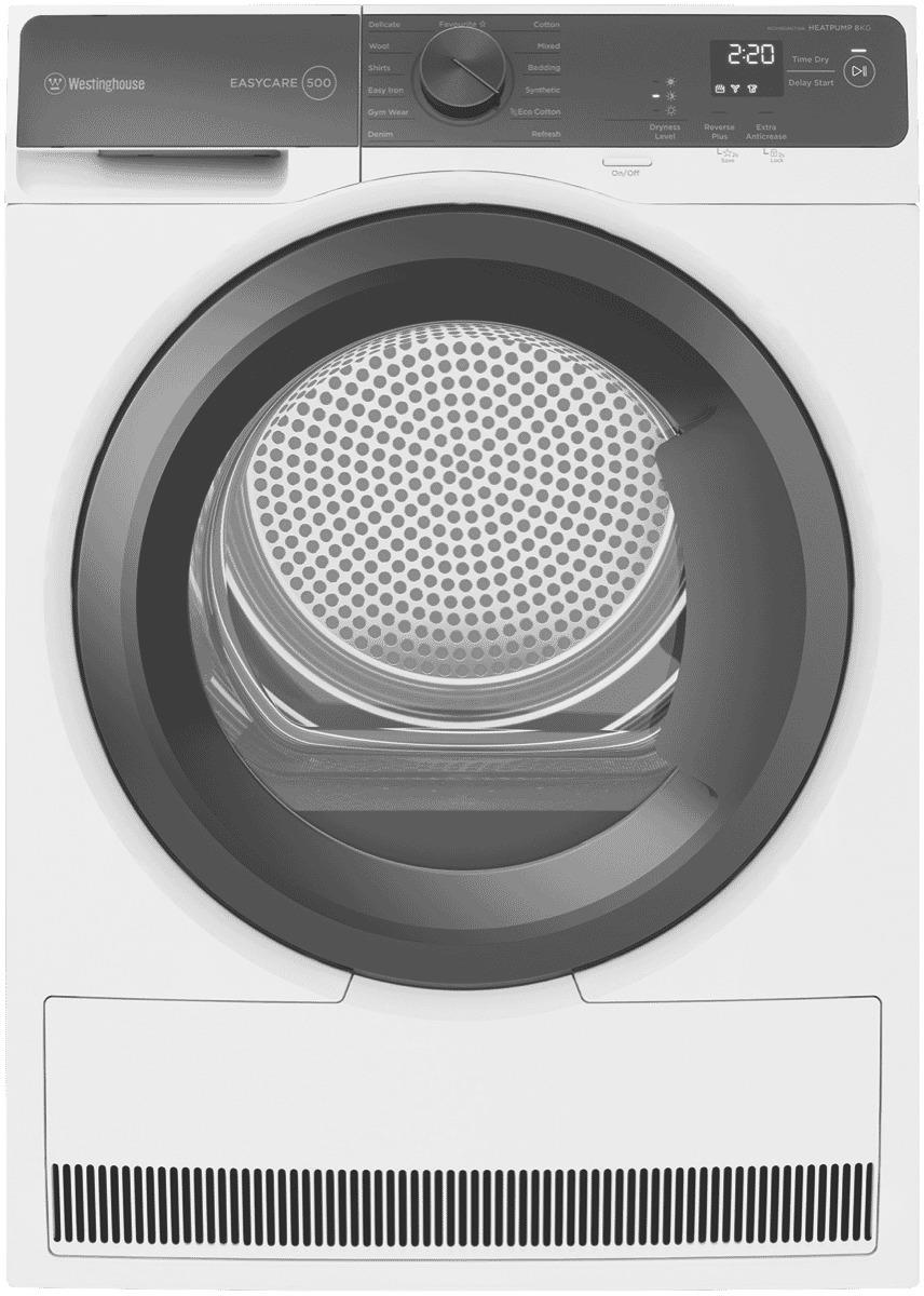 Westinghouse 8kg Heat Pump Laundry Clothes Electric Dryer Wdh804n7wa