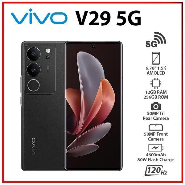 (new&unlocked)vivo V29 5g 12+256gb Black Dual Sim Octa Core Android Mobile Phone