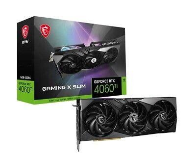 Msi Nvidia Geforce Rtx 4060 Ti Gaming X Slim 16g Video Card 2670 Mhz Boost C...
