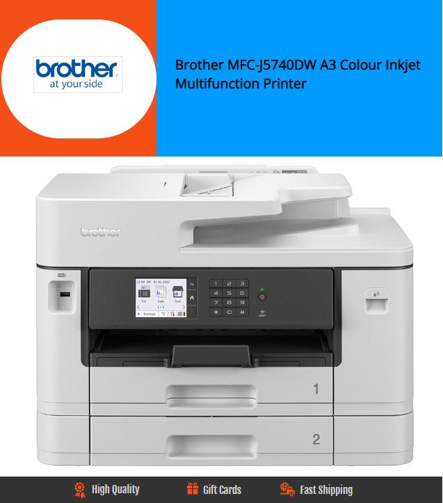 Brother Mfc-j5740dw A3 Colour Inkjet Multifunction Printer