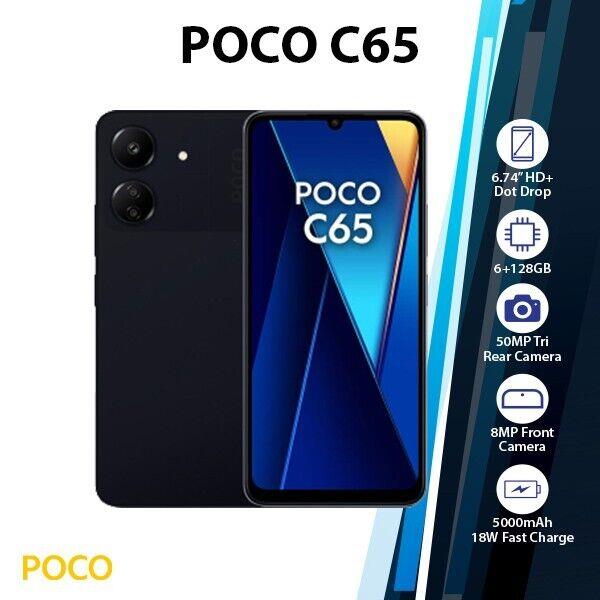 Xiaomi Poco C65 6gb+128gb Dual Sim Unlocked Android Mobile Phone Au - Black