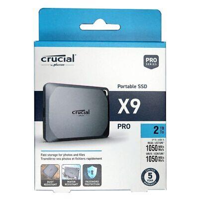 Crucial X9 Pro 2tb Usb 3.2 Gen2 Type-c Portable Ssd (1050mb/s), Ct2000x9prossd9