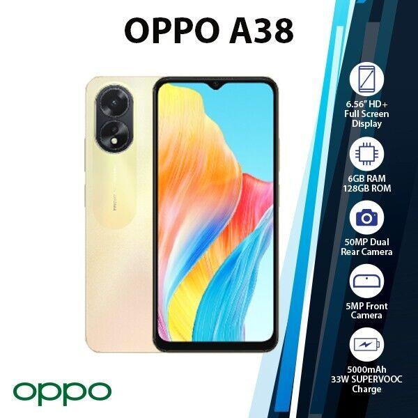Oppo A38 4g 6gb+128gb Global Ver. Dual Sim Unlocked Android Mobile Phone - Gold