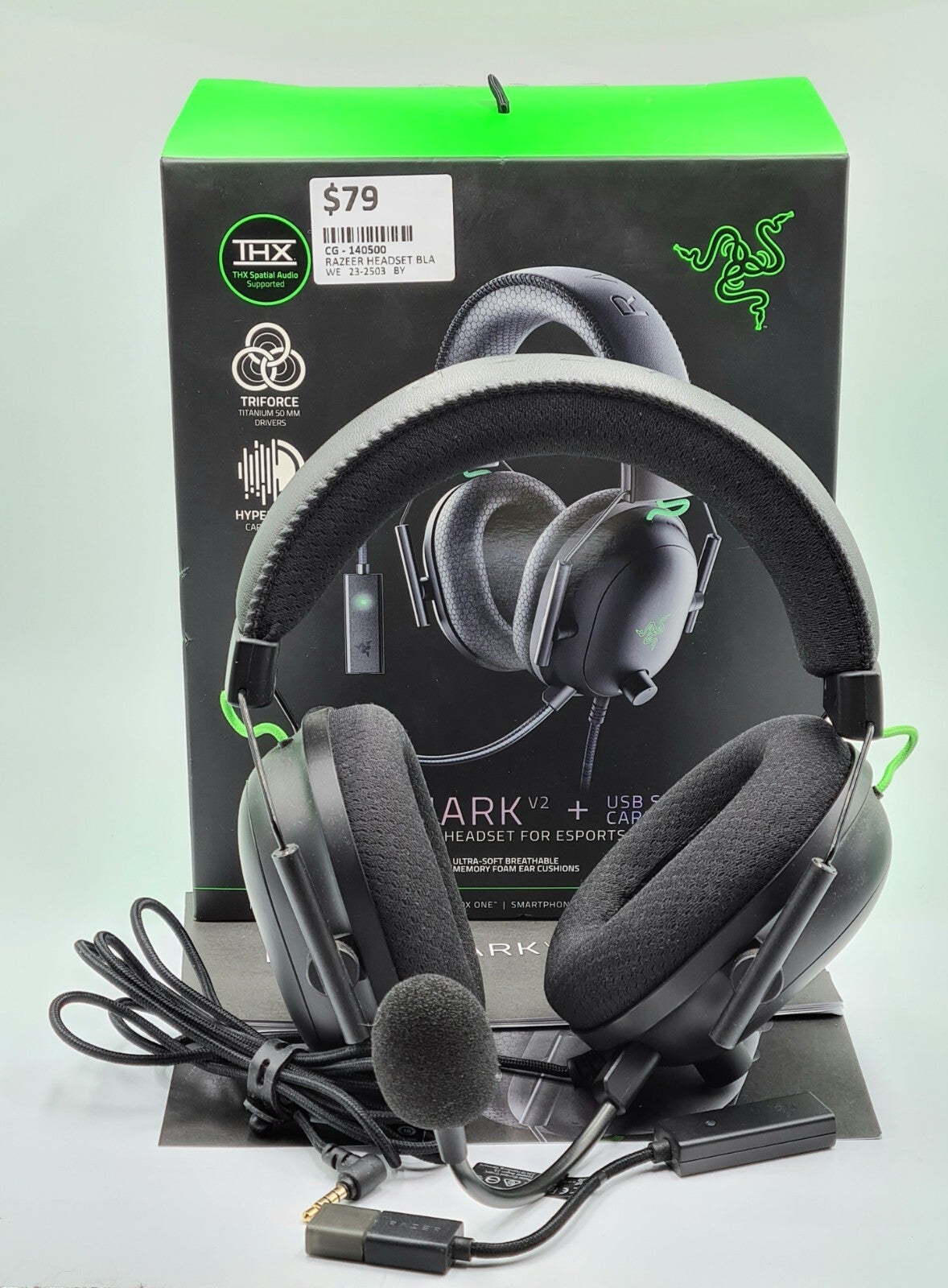Razer Blackshark V2 Wired Gaming Black Headset - Rz04-03230100