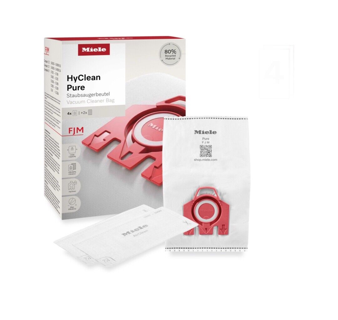 1 X Boxe Miele Genuine Fjm Hyclean 3d Efficiency Vacuum Bags, C2