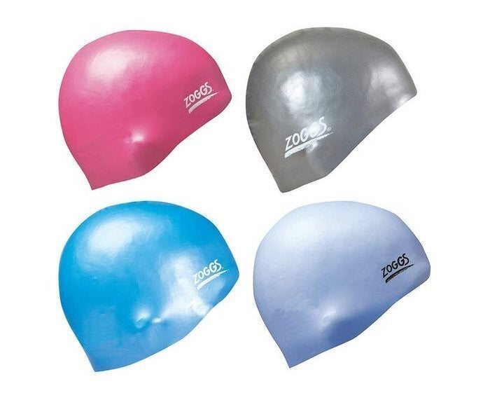 Zoggs Easy Fit Silicone Swim Cap Swimming Silicone Hat - Solid