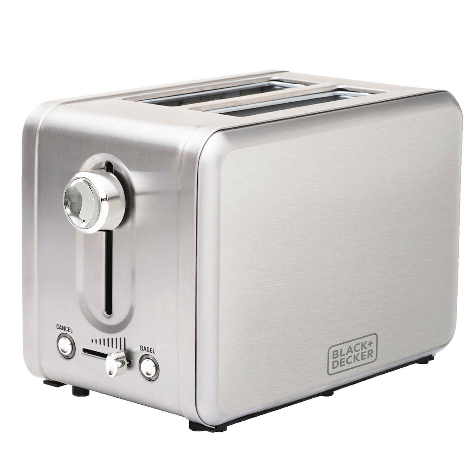 Black & Decker Toaster Stainless Steel 2 Slice Wide Bread Slots And