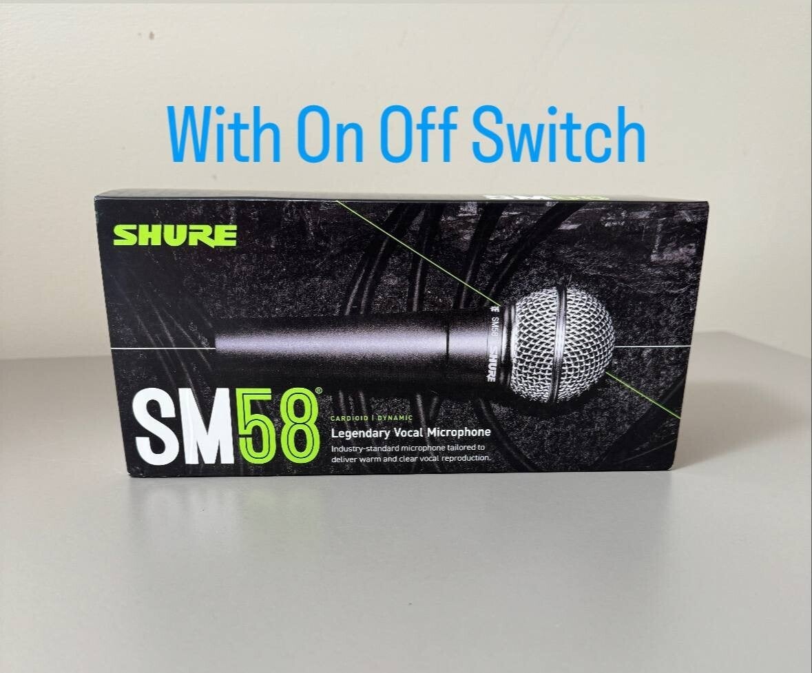 Shure Sm58 S Cardioid Dynamic Vocal Microphone With On Off Switch