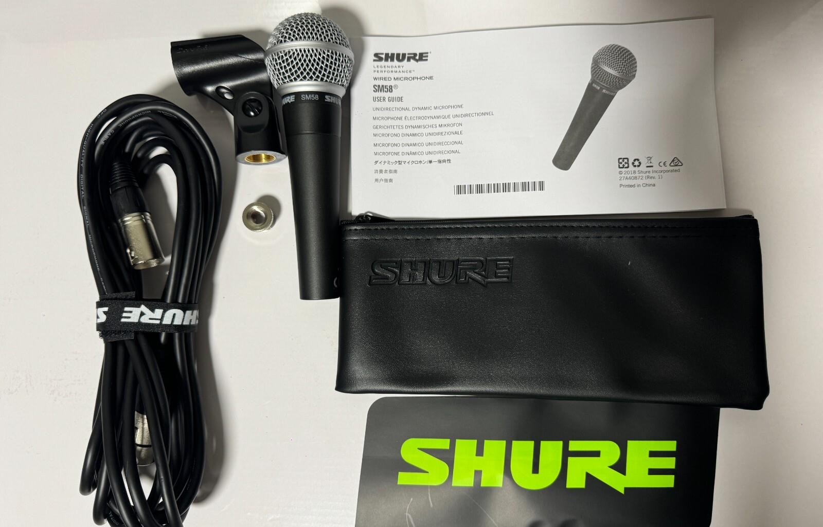 Shure Sm58 Lc Adynamic Cardioid Comes With 5m Xlr Cable