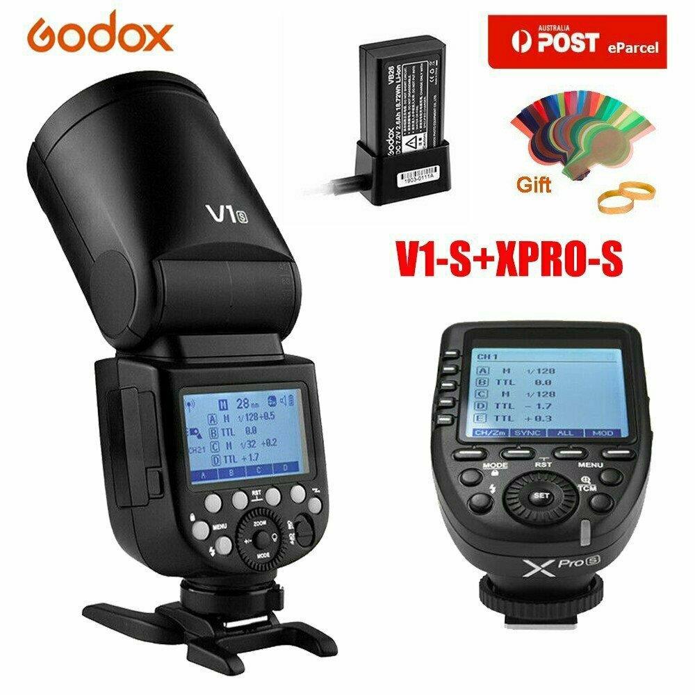 Au Godox V1-s Ttl Round Head Flash Speedlight+xpro-s Trigger F Sony A7