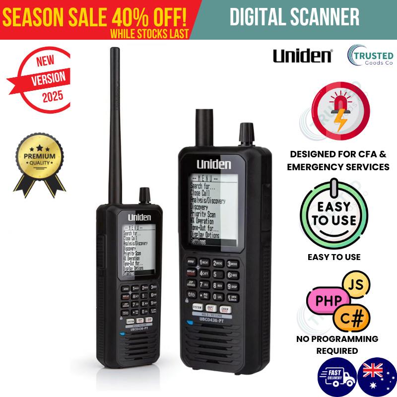 Uniden Ubcd436pt Xt Digital Scanner Cfa Police Fire Trunk 4gb Memory