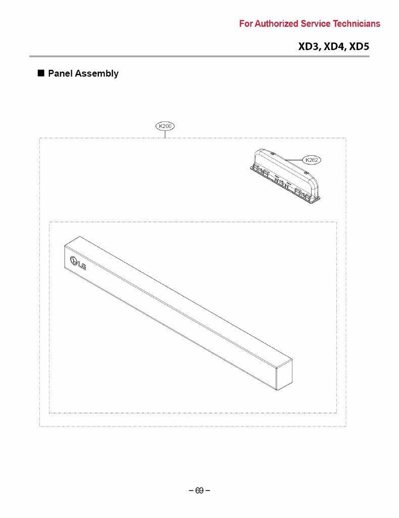 Genuine Lg Dishwasher Control Panel Assembly For Model No. Xd3a15ns