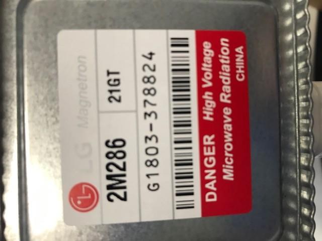 Lg Magnetron Part No.eas61382905/07 - 2m286 21gt For Ms4296oss + Wave
