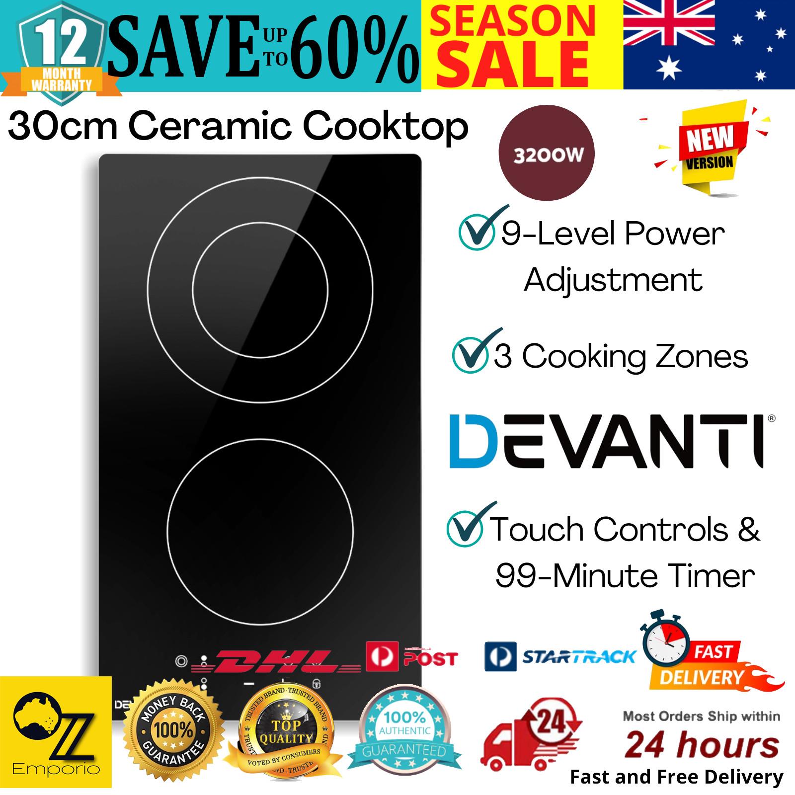 Devanti Electric Ceramic Cooktop 30cm Kitchen Cooker Cook Top Hob