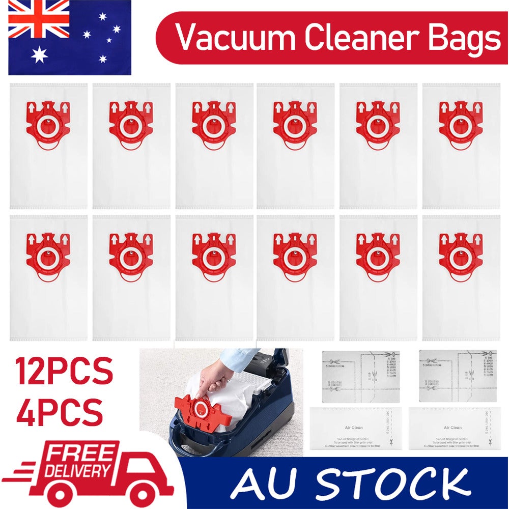 12 Vacuum Cleaner Bags For Miele Fjm Hyclean Compact C1 C2 S4 S6 S291