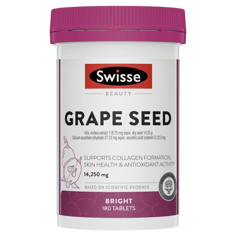 Swisse Grape Seed 14250mg 180 Tablets Grapeseed Extract Beauty