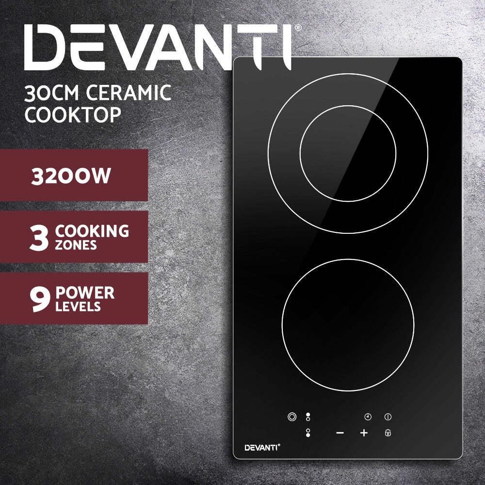 Devanti Ceramic Cooktop 30cm Electric Kitchen Cooker Cook Top Hob