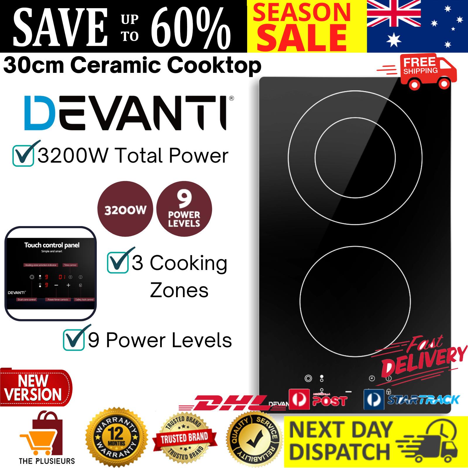 Devanti Electric Ceramic Cooktop 30cm Kitchen Cooker Cook Top Hob