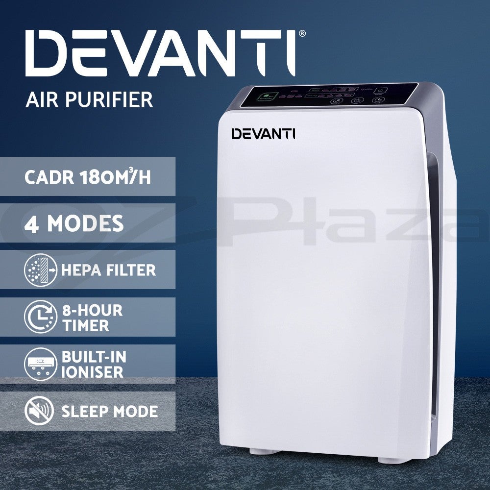 Devanti Air Purifier Purifiers Hepa Filter Home Freshener Carbon