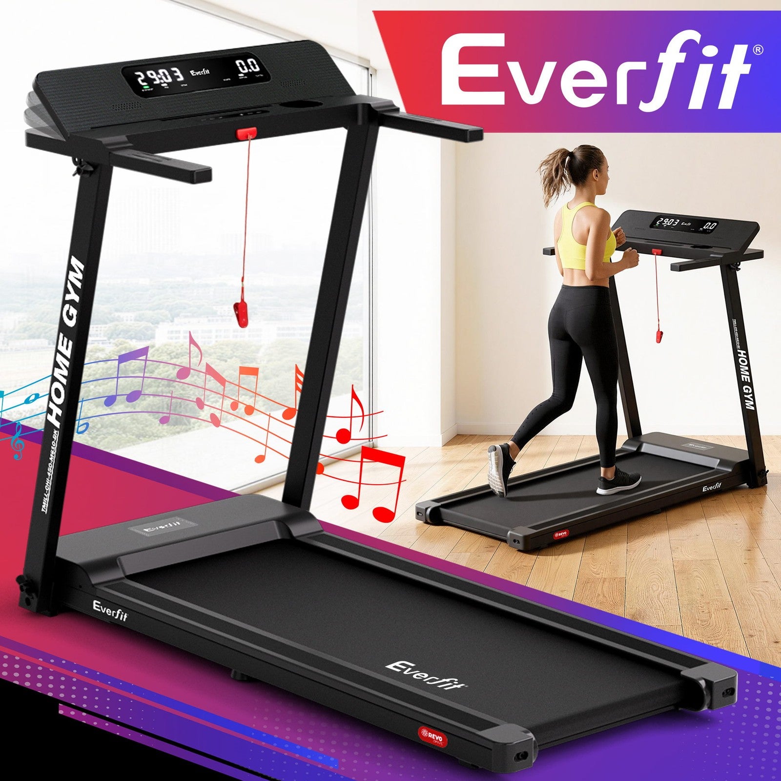 Everfit Treadmill Electric Home Gym Fitness Exercise Fully Foldable